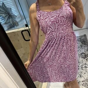 TOMMY BAHAMA WOMENS BRUSH STROKES HALTER DRESS FLORAL SZ M